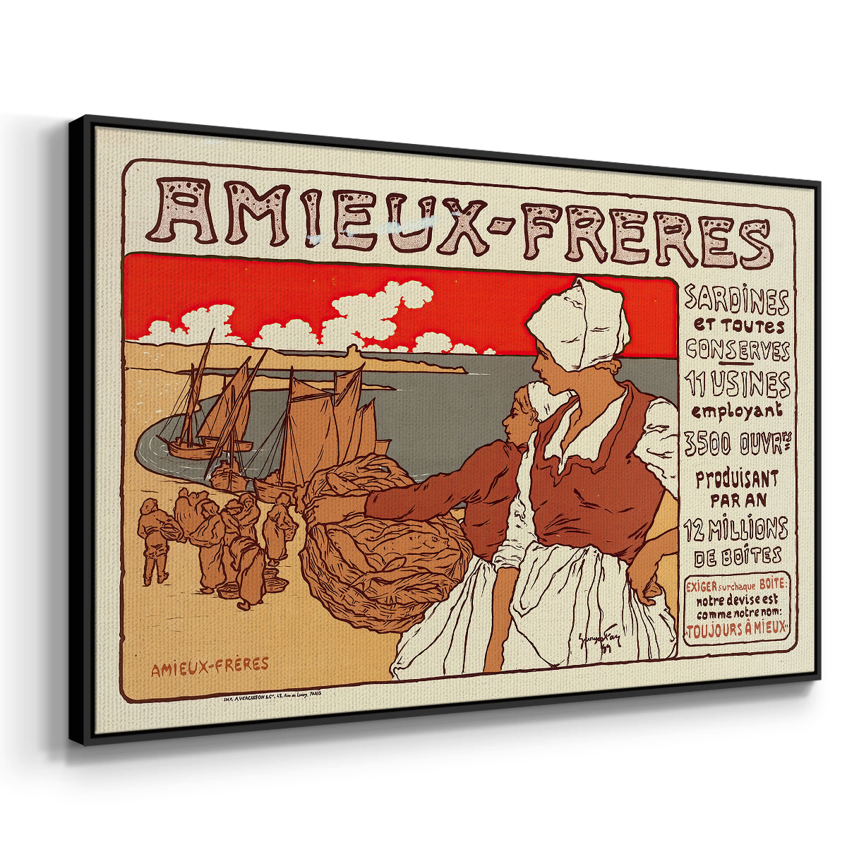 Amieux-Frères (Advertising Poster), 1899 - Floater Framed Canvas Print