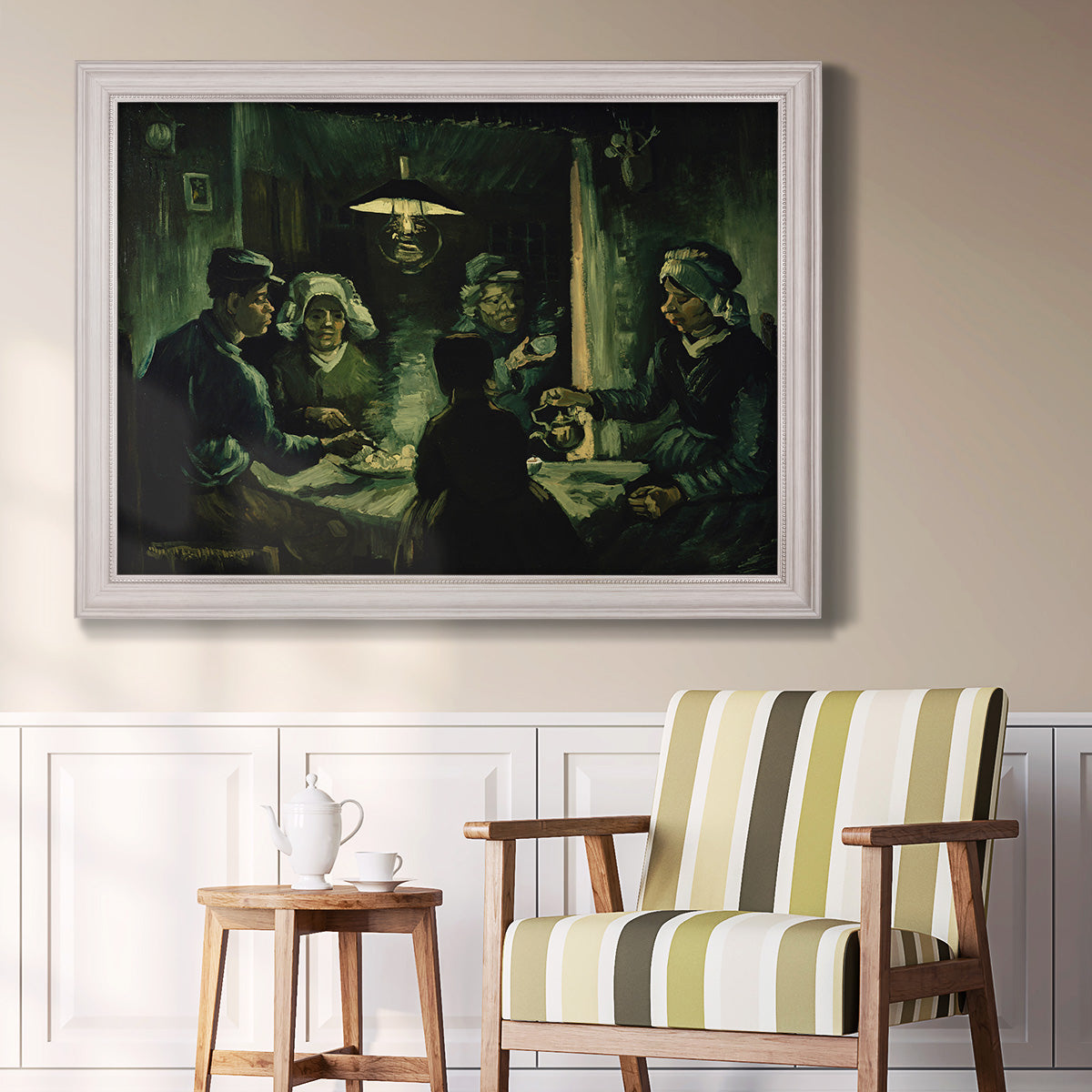 Second Study for the Potato Eaters - Ornate Framed Canvas Print