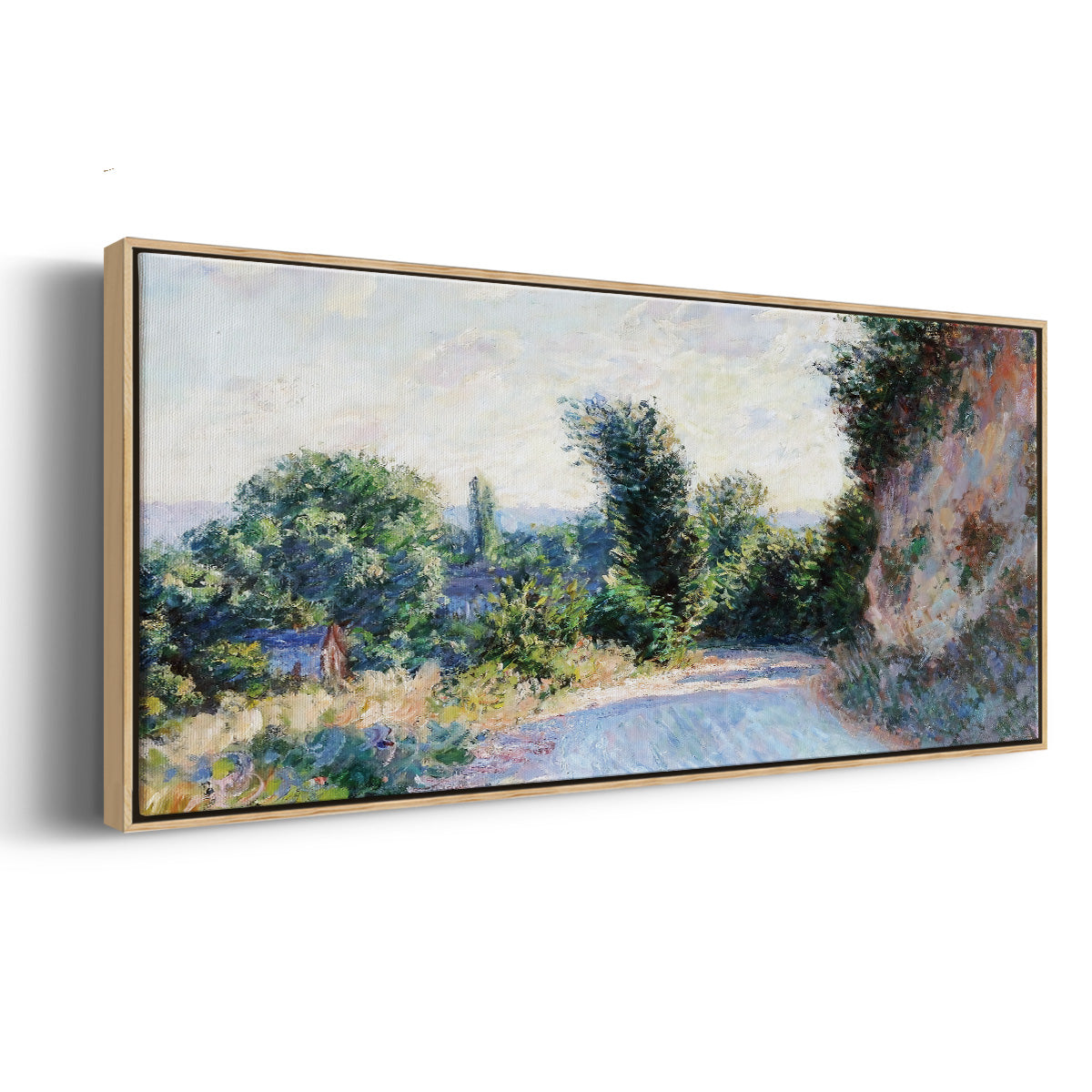 Road Near Giverny, 1885 - Floater Framed Canvas Print