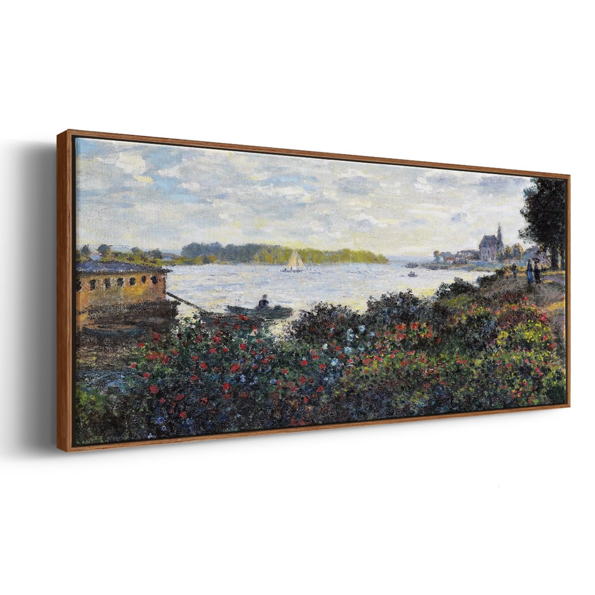 The Seine at Argenteuil, 1877 - Floater Framed Canvas Print