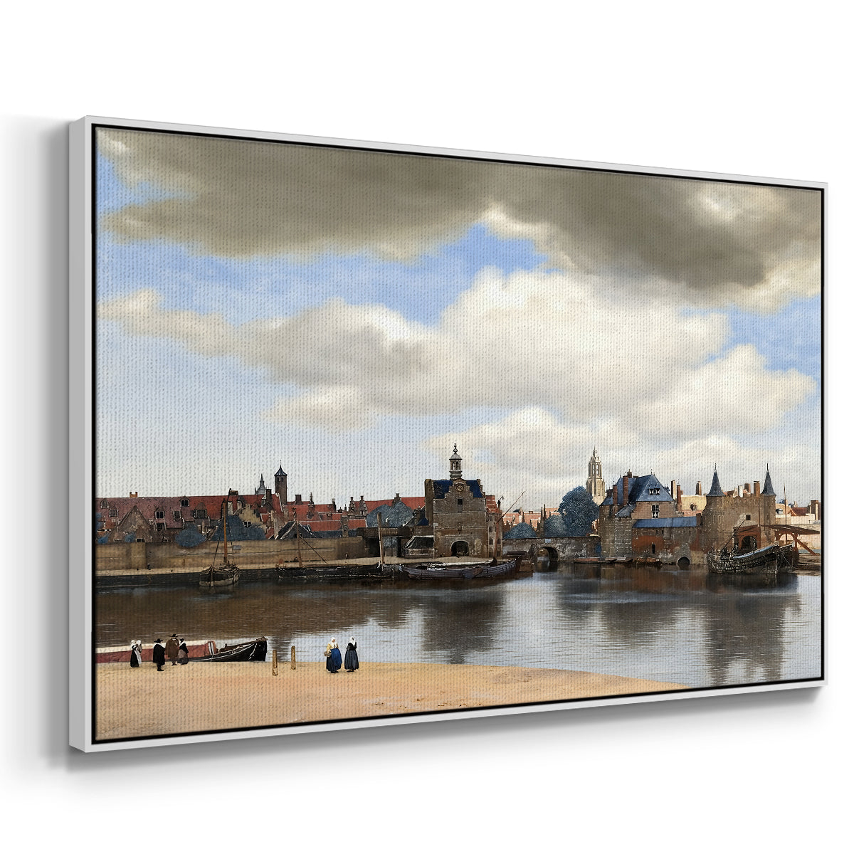View of Delft, c. 1660-1661 - Floater Framed Canvas Print