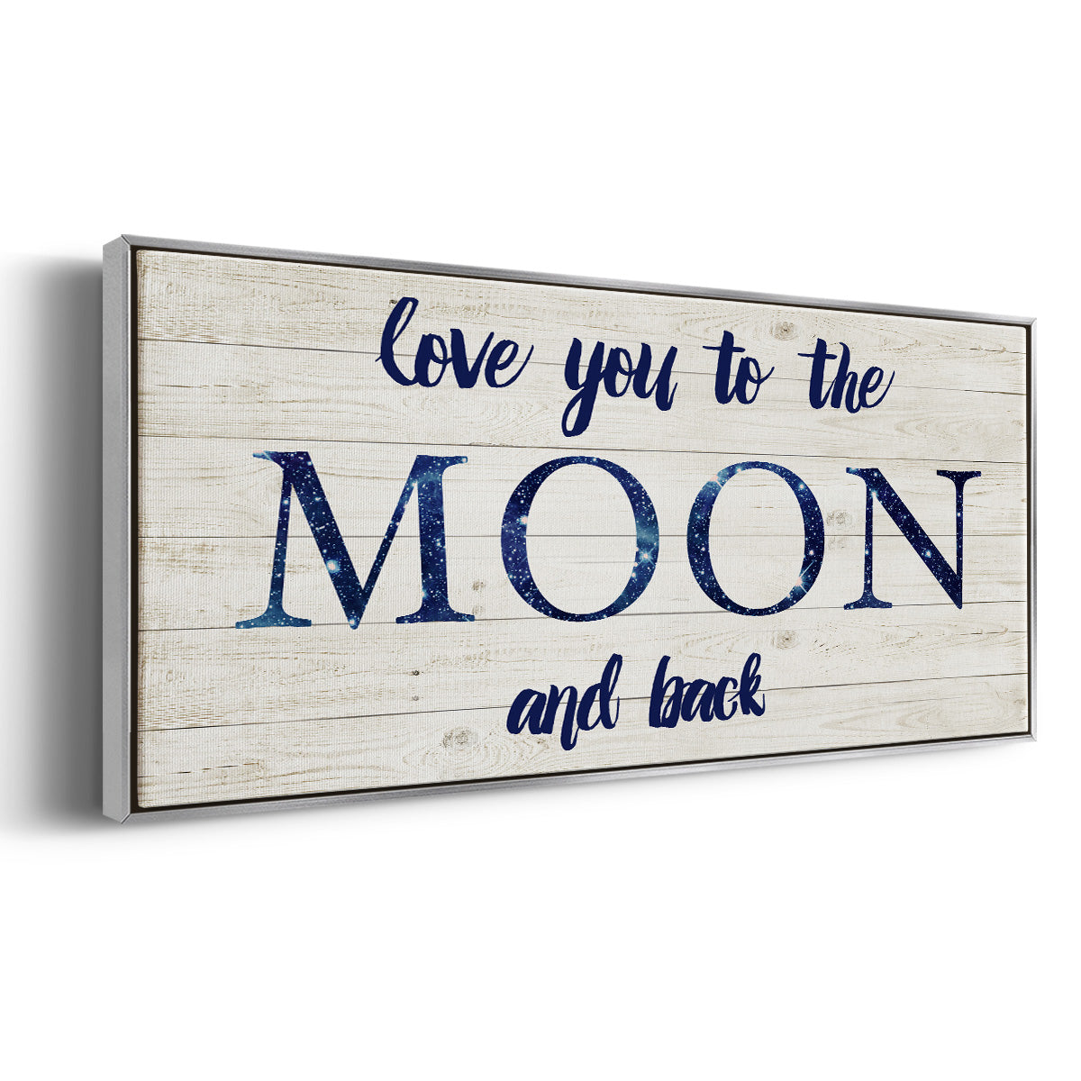 Moon and Back - Floater Framed Canvas Print