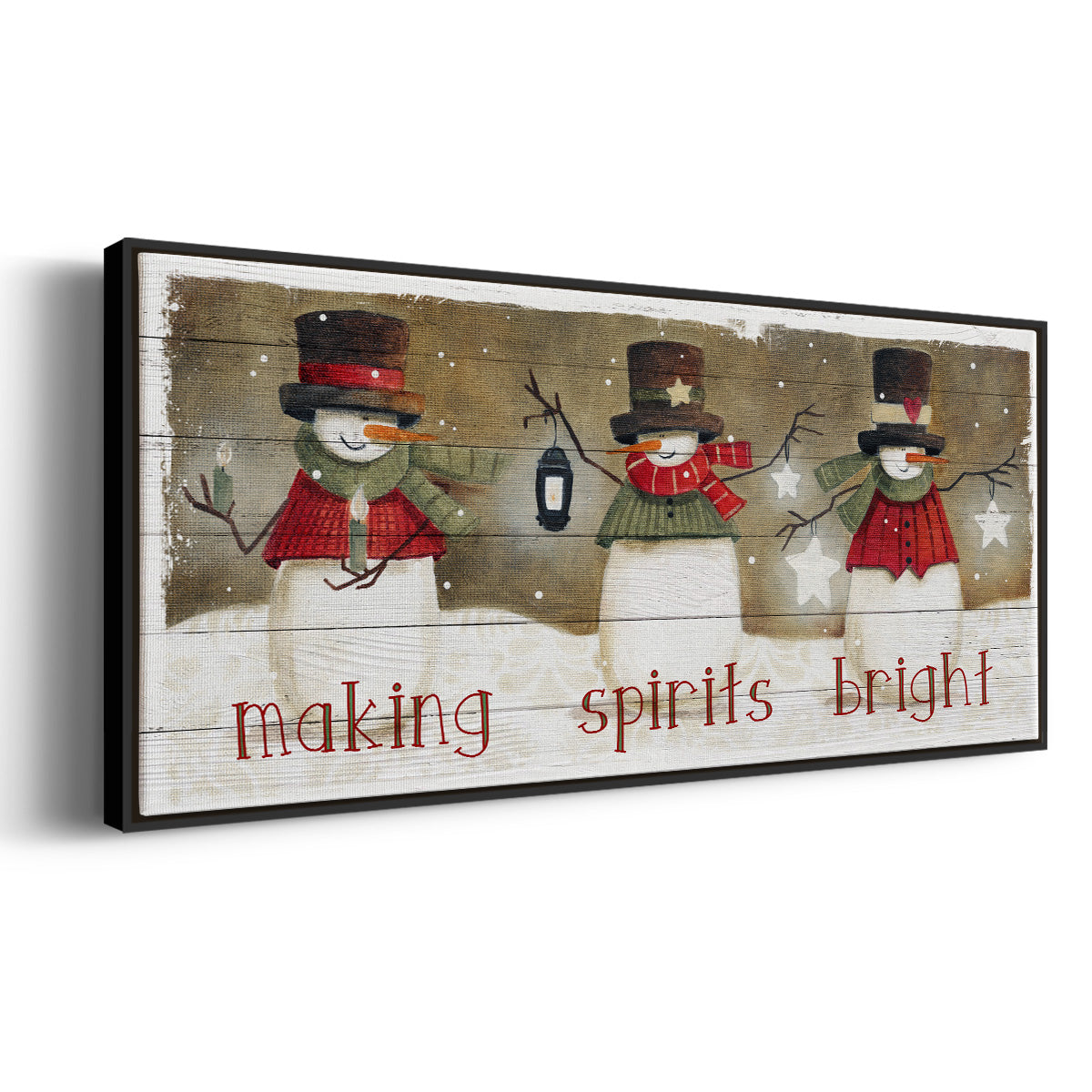 Making Spirits Bright - Floater Framed Canvas Print