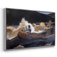 Shooting the Rapids, Saguenay River, 1905-1910 - Floater Framed Canvas Print