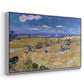 Wheat Field with Reaper, Auvers, 1888 - Floater Framed Canvas Print