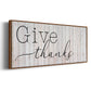 Give Thanks - Floater Framed Canvas Print