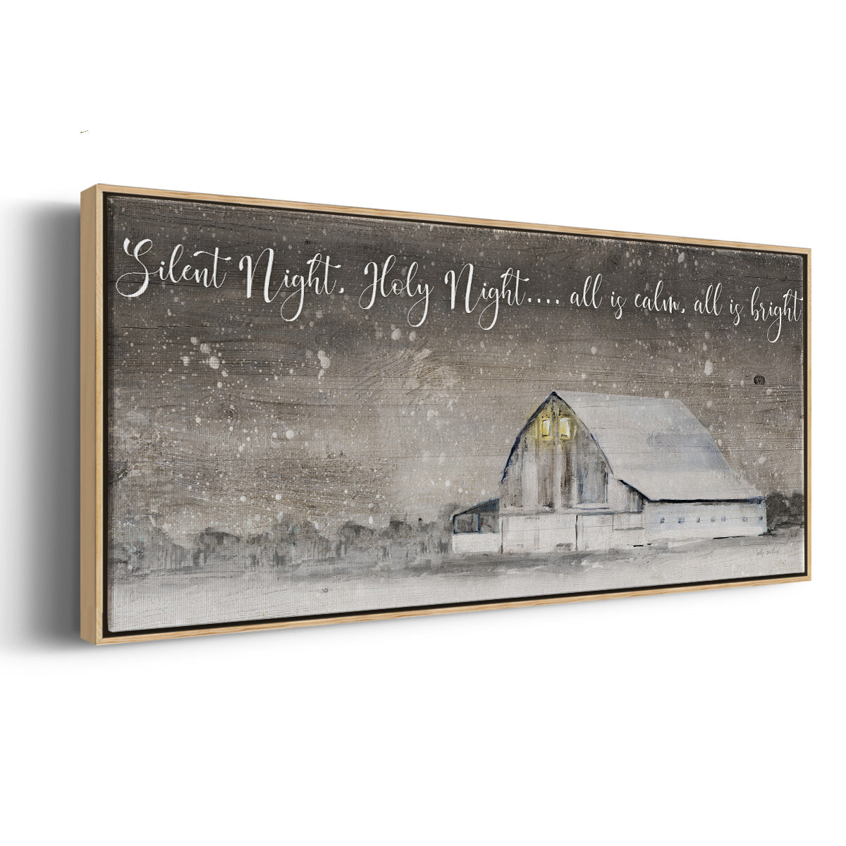 Silent Night - Floater Framed Canvas Print
