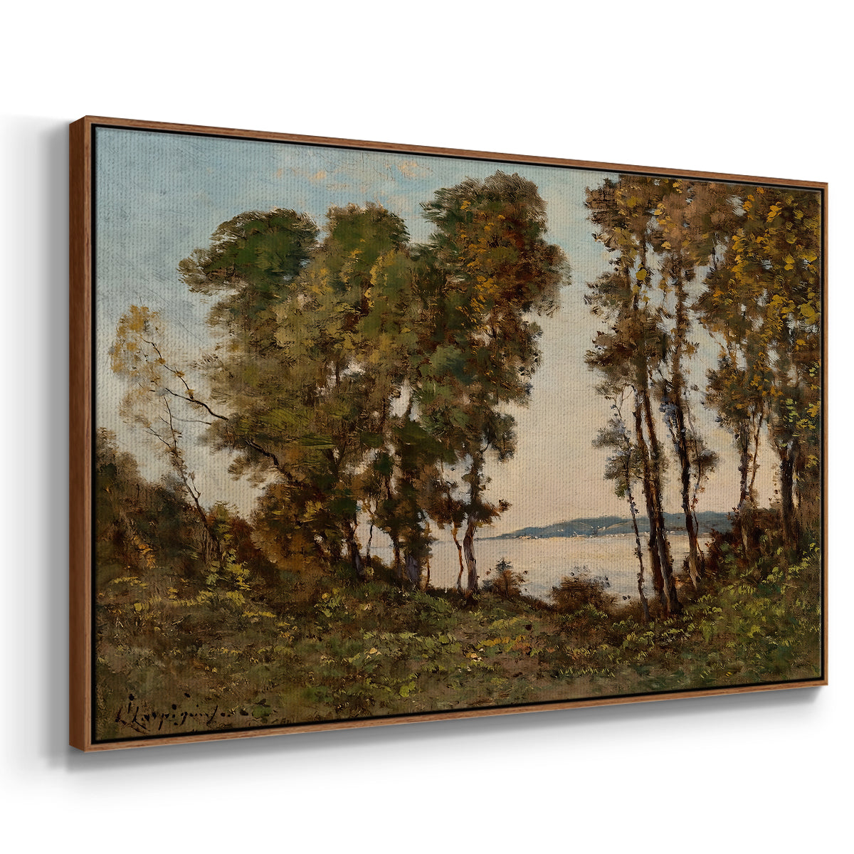 The Banks of the Allier, 1894 - Floater Framed Canvas Print