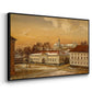 The Riding School at Akershus Castle, 1846 - Floater Framed Canvas Print