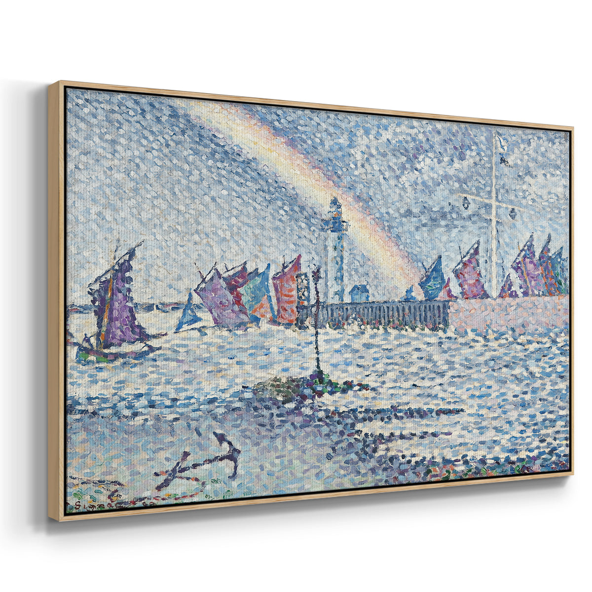 Entrance to the Port of Honfleur, 1899 - Floater Framed Canvas Print