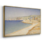 The Jetty at Cassis, Opus 198, 1889 - Floater Framed Canvas Print