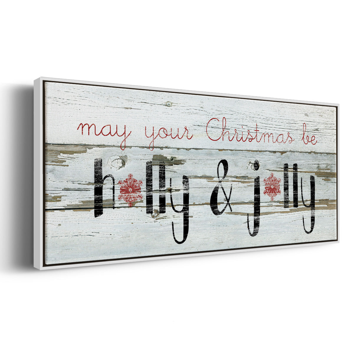 Holly & Jolly - Floater Framed Canvas Print