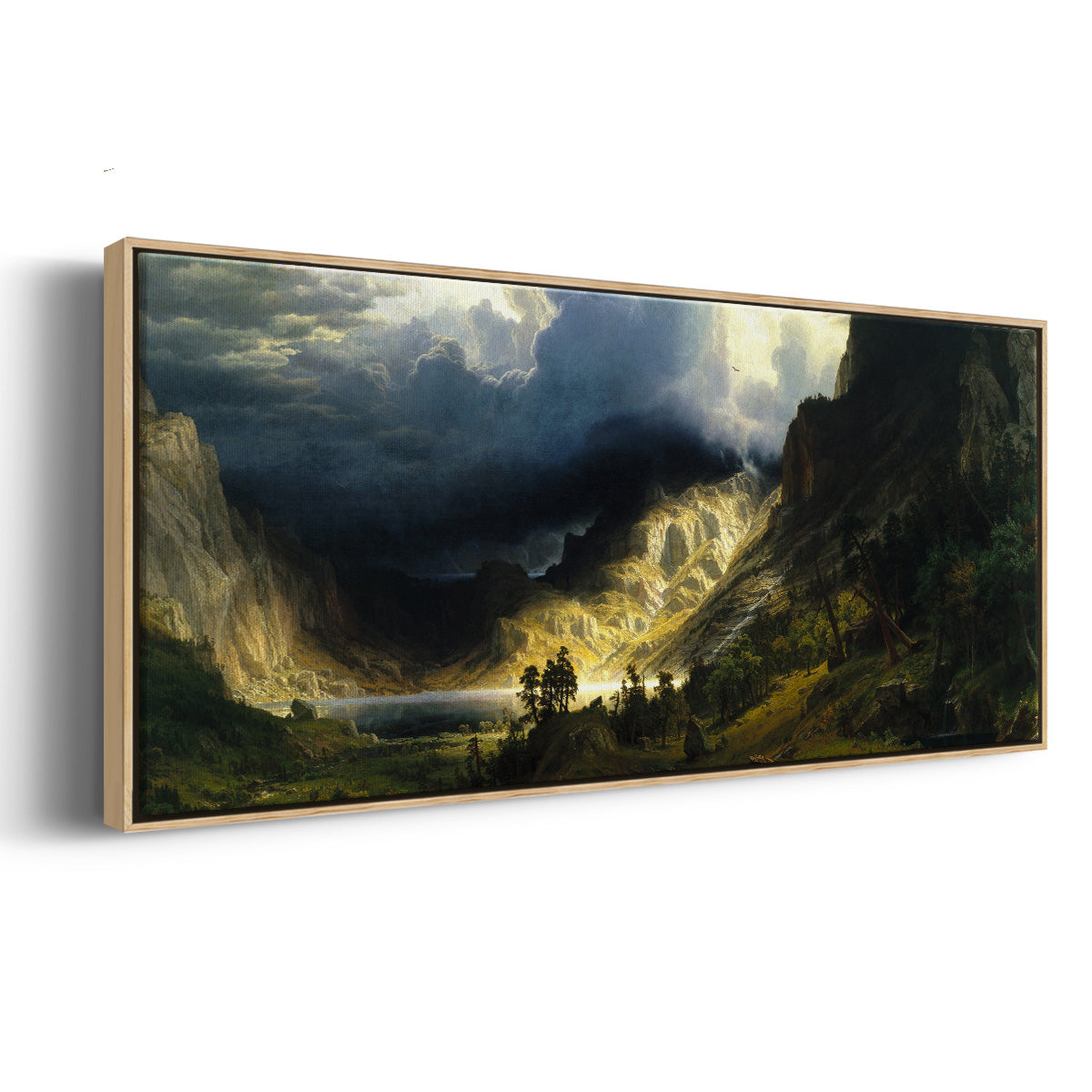 A Storm in the Rocky Mountains - Floater Framed Canvas Print