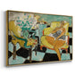 Seated Woman with Flower, 1942 - Floater Framed Canvas Print