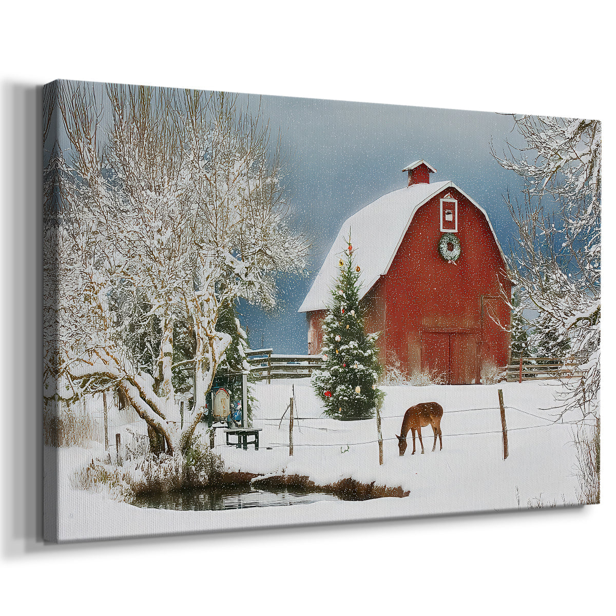 Snowwhite Nativity at Midnight - Canvas Art Print
