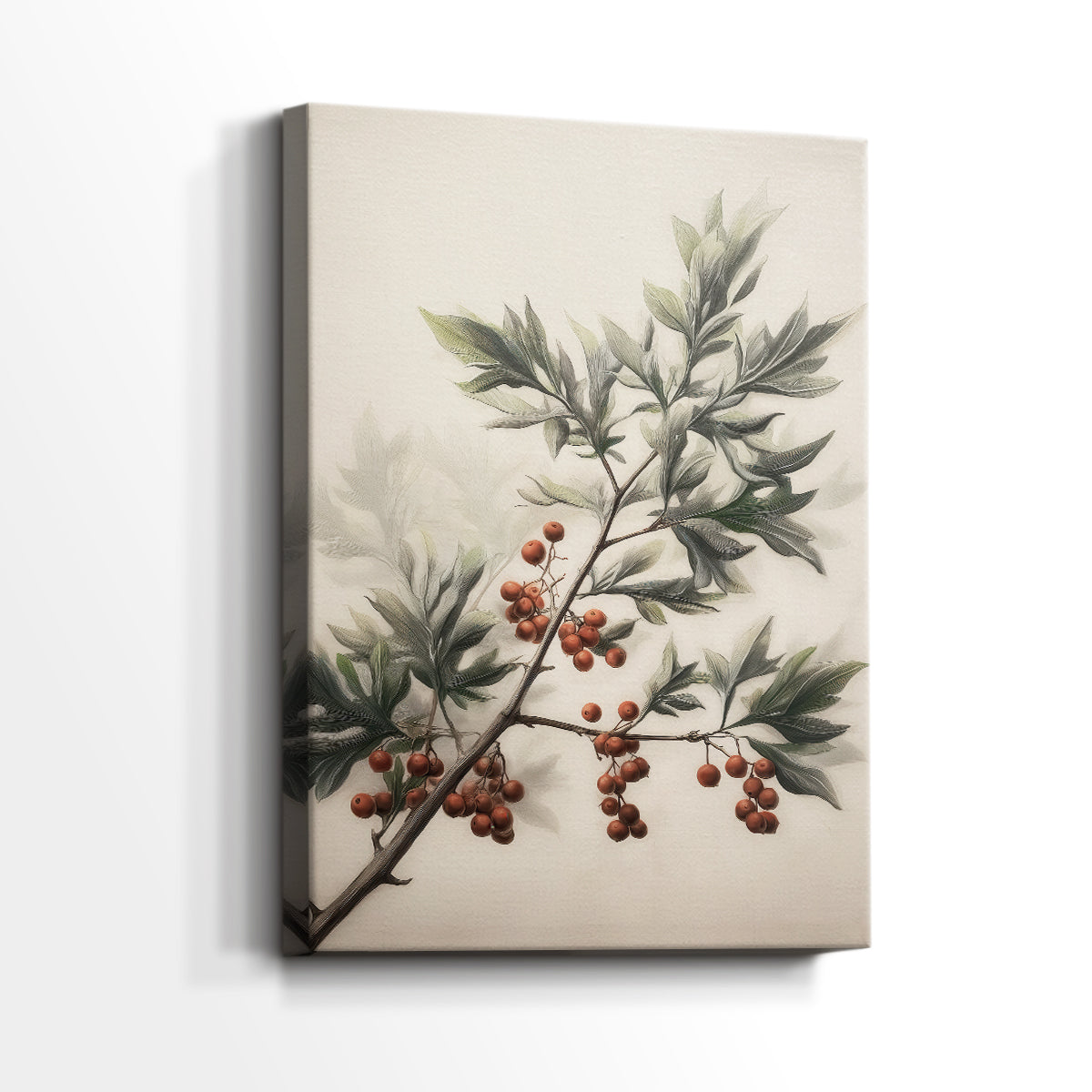 Tinsel-Gold Candle Parish - Canvas Art Print