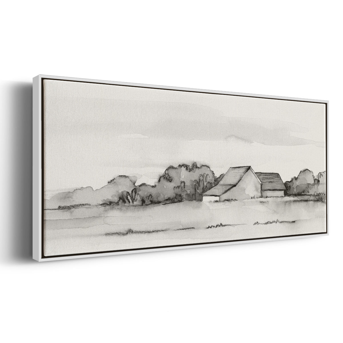 Wyeth Barn II - Floater Framed Canvas Print