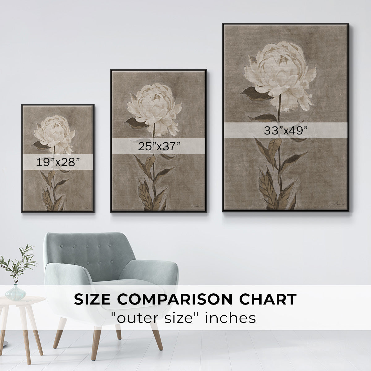 Pretty as a Peony I  -  Framed Canvas Print