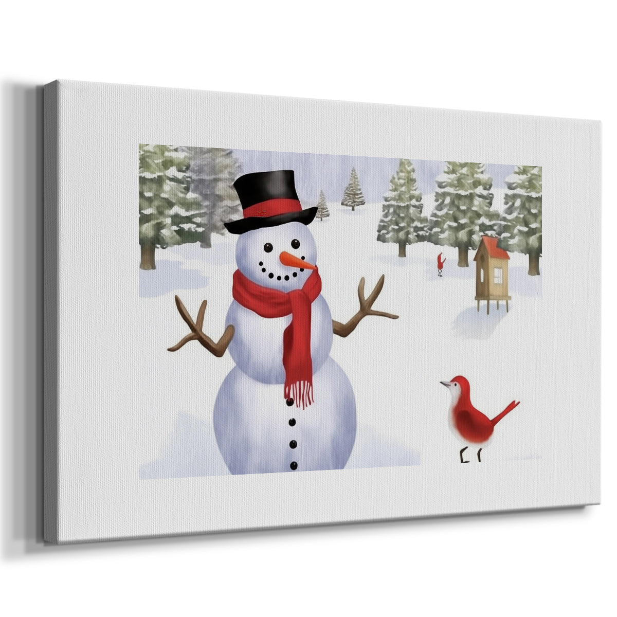 Silver Yule at Midnight - Canvas Art Print