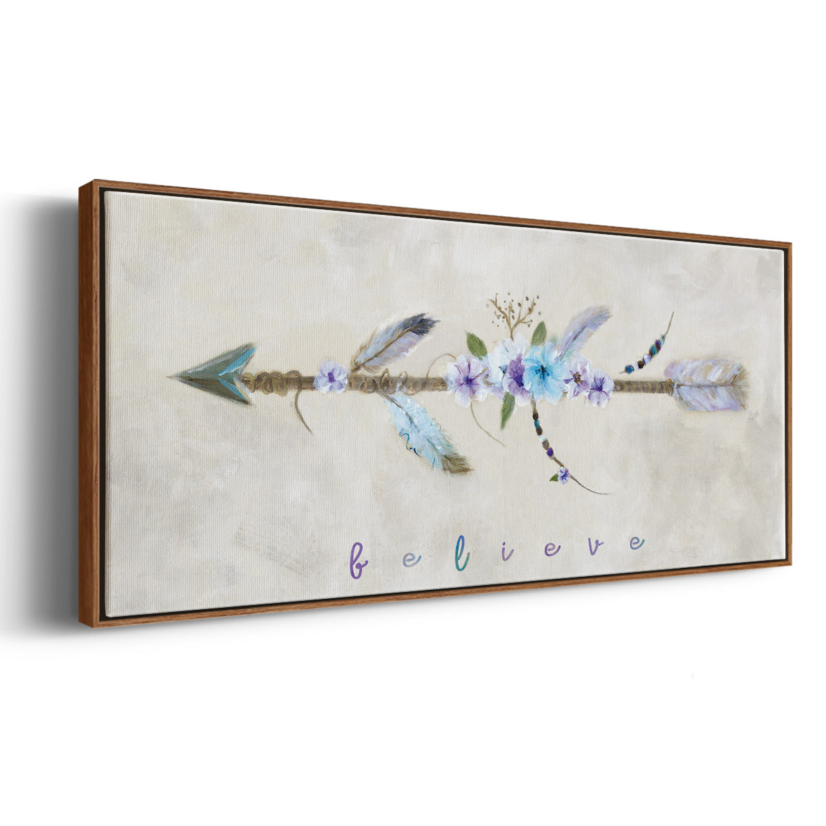 Boho Arrow I - Floater Framed Canvas Print