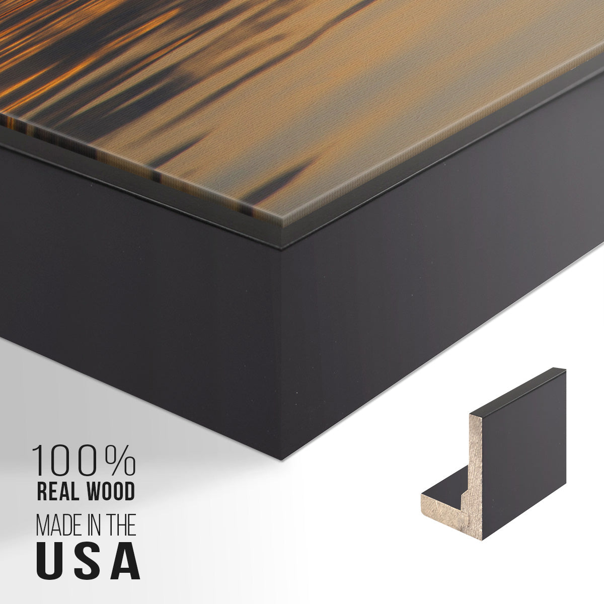 Molten Gold - Floater Framed Canvas Print