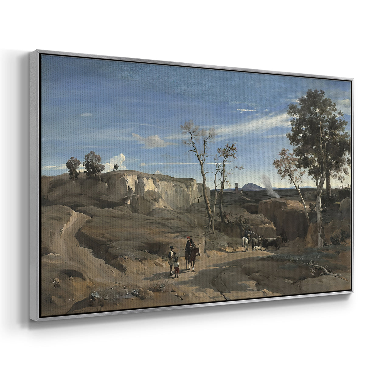 La Cervara, the Roman Campagna, c. 1830-1831 - Floater Framed Canvas Print