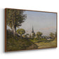 Village Landscape with Church, 1891 - Floater Framed Canvas Print