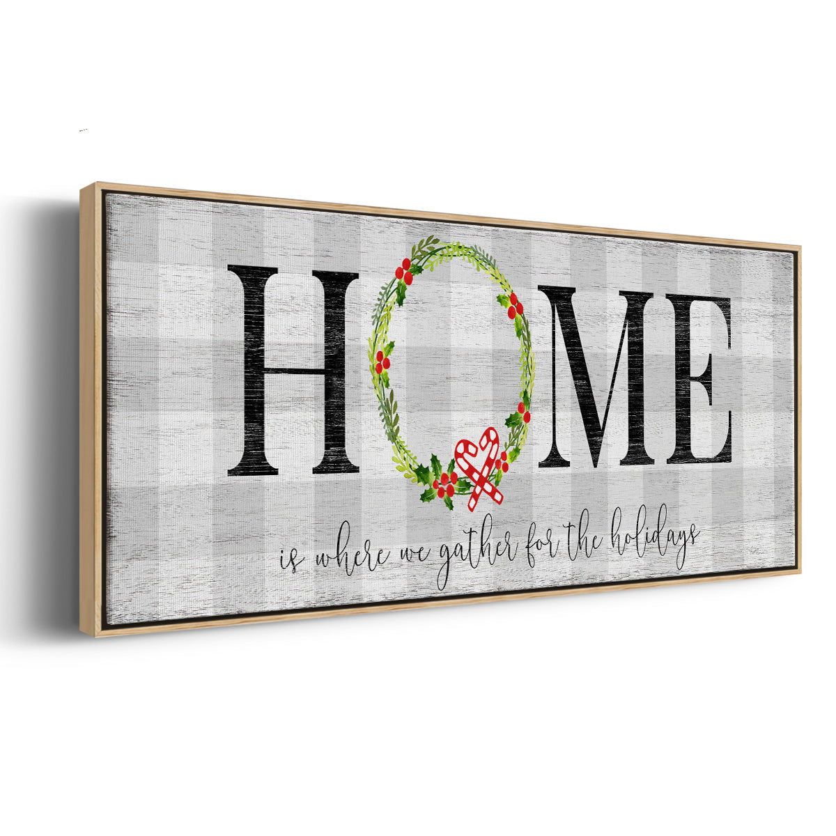 Gather for the Holidays - Floater Framed Canvas Print