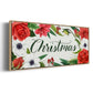 Christmas Flora Wreath Collection D - Floater Framed Canvas Print