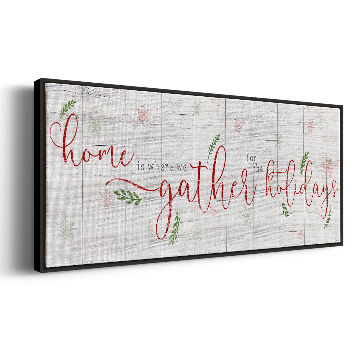 Holidays Gather - Floater Framed Canvas Print