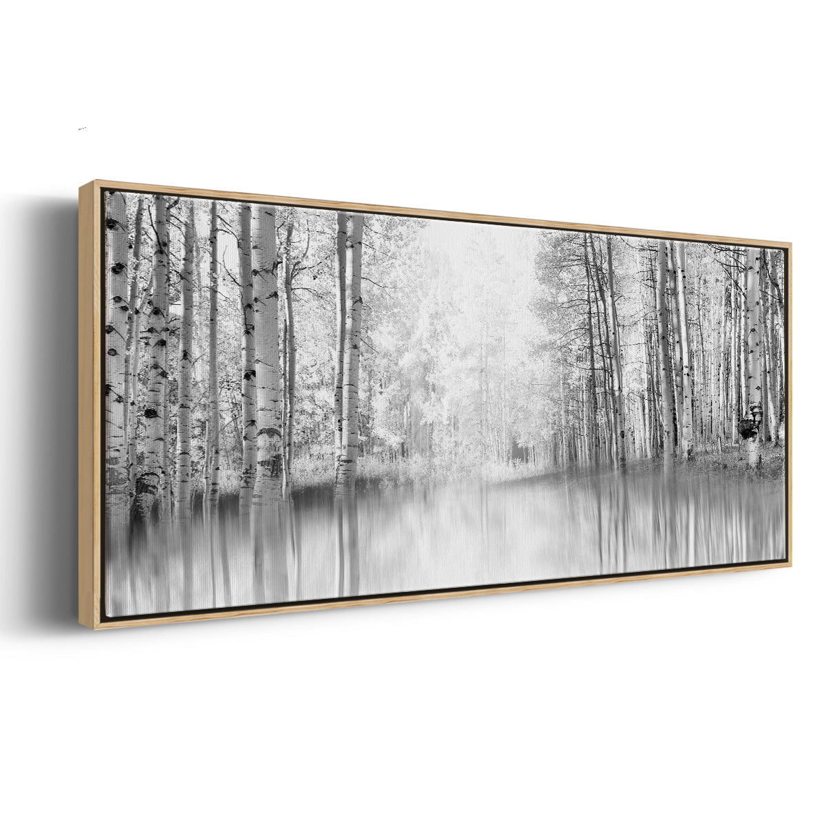 Aspen Reflection - Floater Framed Canvas Print