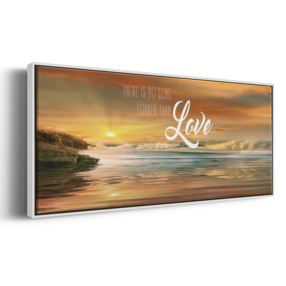 Louder Than - Floater Framed Canvas Print