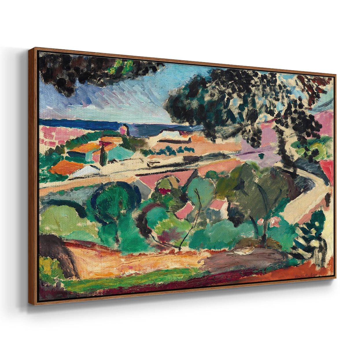 Landscape at Collioure, 1907 - Floater Framed Canvas Print