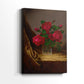 Side view of a canvas art print of a refined arrangement with subtle highlights and depth, showing gallery-wrapped depth.