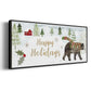 Woodland Christmas Collection D - Floater Framed Canvas Print