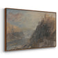Rheinfels Looking to Katz and Gourhausen, 1817 - Floater Framed Canvas Print