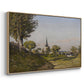Village Landscape with Church, 1891 - Floater Framed Canvas Print