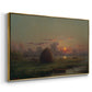 Haystack at Sunset, 1880 - Floater Framed Canvas Print
