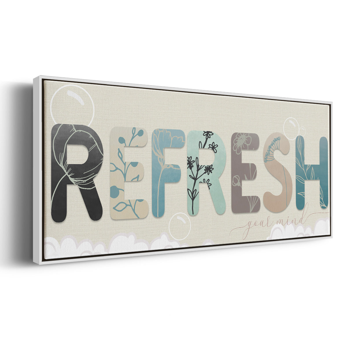 Orange Orchid - Floater Framed Canvas Print