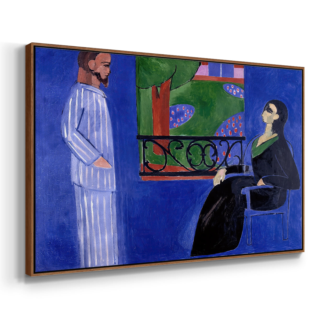 The Conversation, c. 1908-1912 - Floater Framed Canvas Print