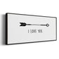 Love Arrow I - Floater Framed Canvas Print