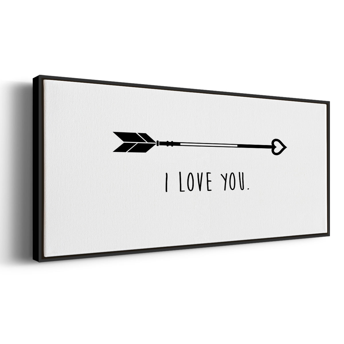 Love Arrow I - Floater Framed Canvas Print