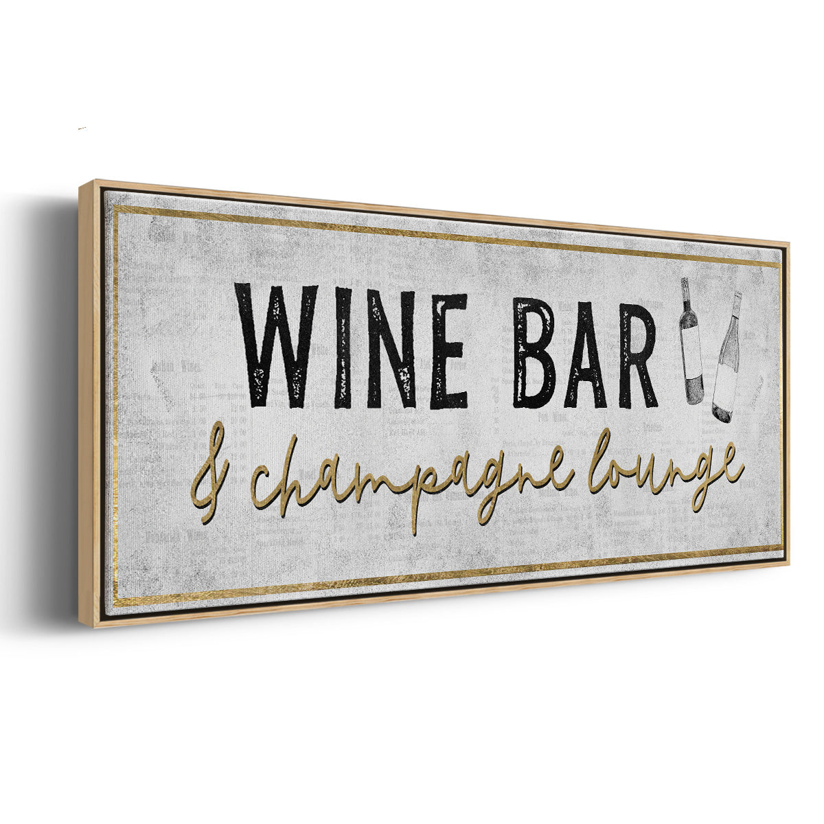 Champagne Lounge - Floater Framed Canvas Print