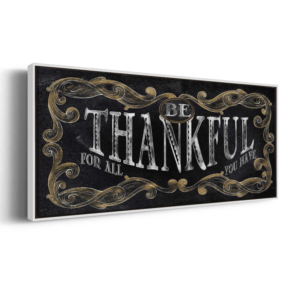 Be Thankful - Floater Framed Canvas Print