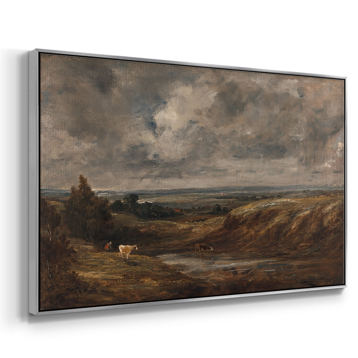 Hampstead Heath, 1825 - Floater Framed Canvas Print