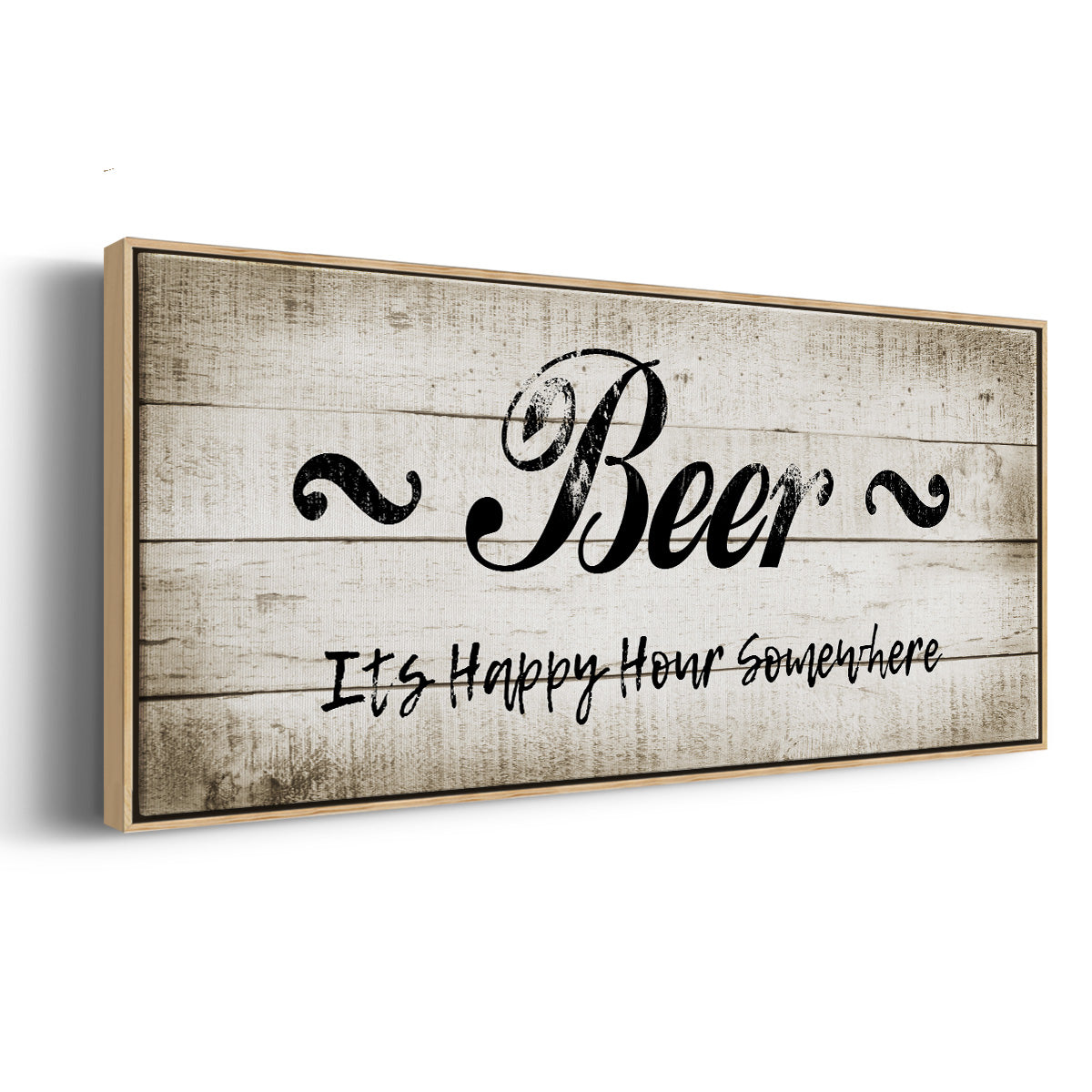 Beer Happy Hour - Floater Framed Canvas Print