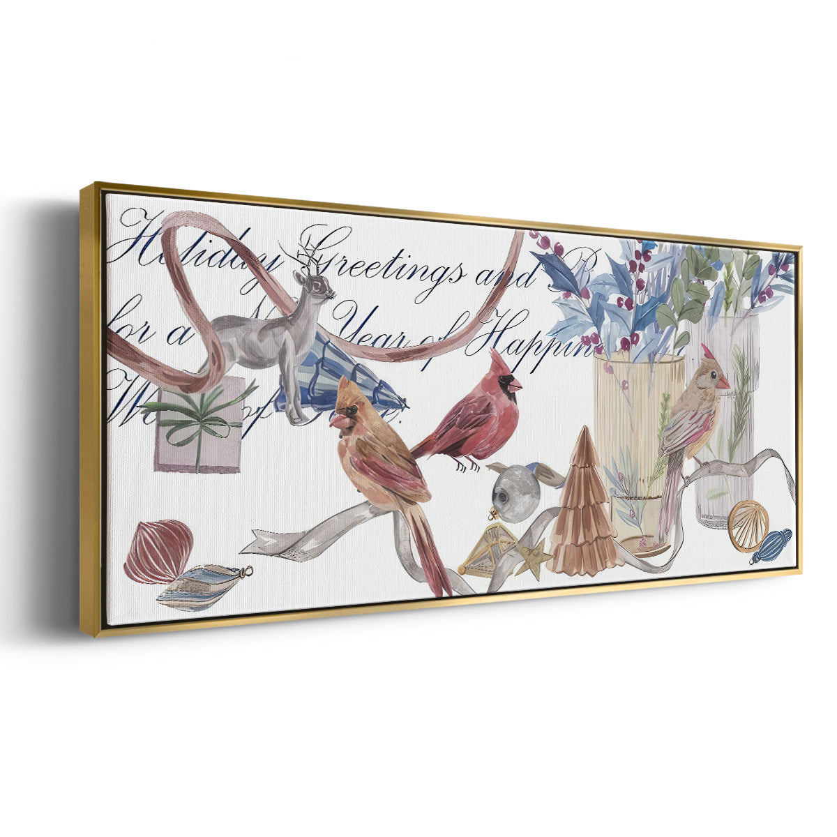 Warm Wishes Collection D - Floater Framed Canvas Print