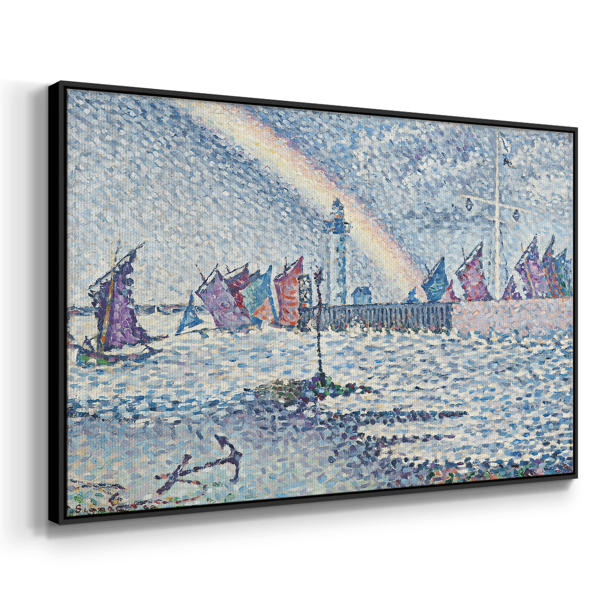 Entrance to the Port of Honfleur, 1899 - Floater Framed Canvas Print