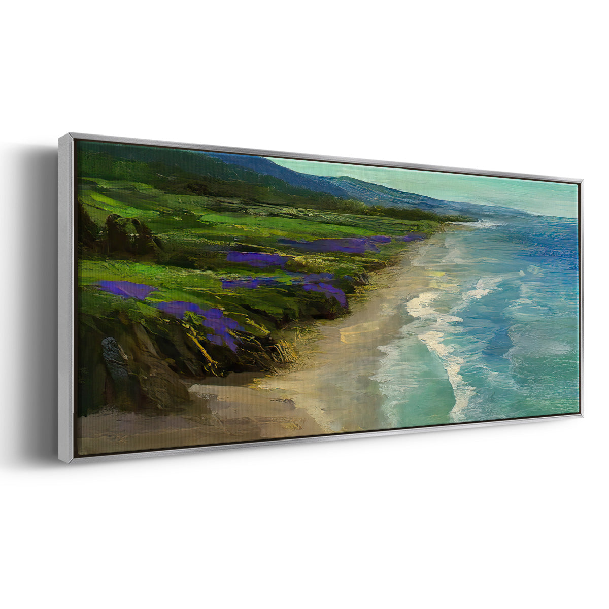 Montara Beach - Floater Framed Canvas Print