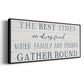 Family and Friends Gather - Floater Framed Canvas Print